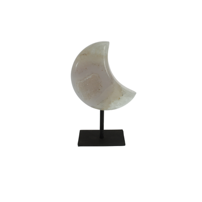 Agate Druzy Moons on Stands (1.52kg)