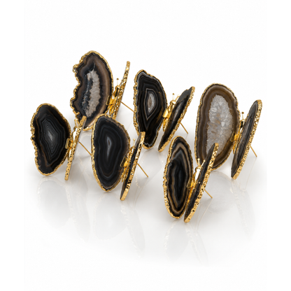 Black Agate Butterfly Decor - Gold (by pc)