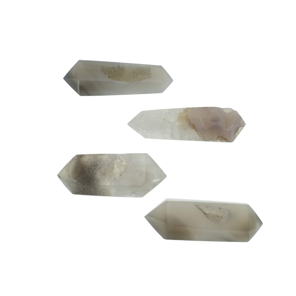 Agate Druzy Double Terminated Points (1.16kg)