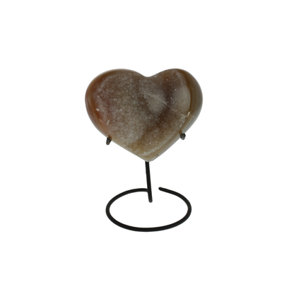 Agate Druzy Hearts on Stands (0.93kg)