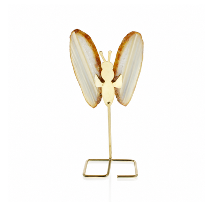 Natural Agate Butterfly on Stand (by pc)