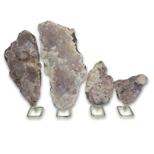 Pink Amethyst Slabs on Metal base (7916) - 5.33kg