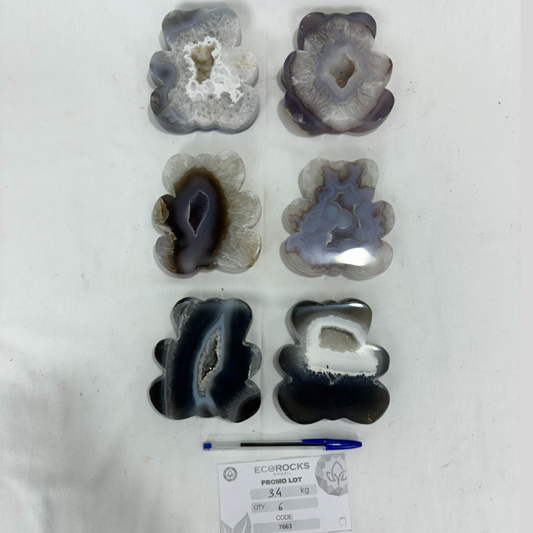 Agate Druzy Bears (7663) - 3,4 kg