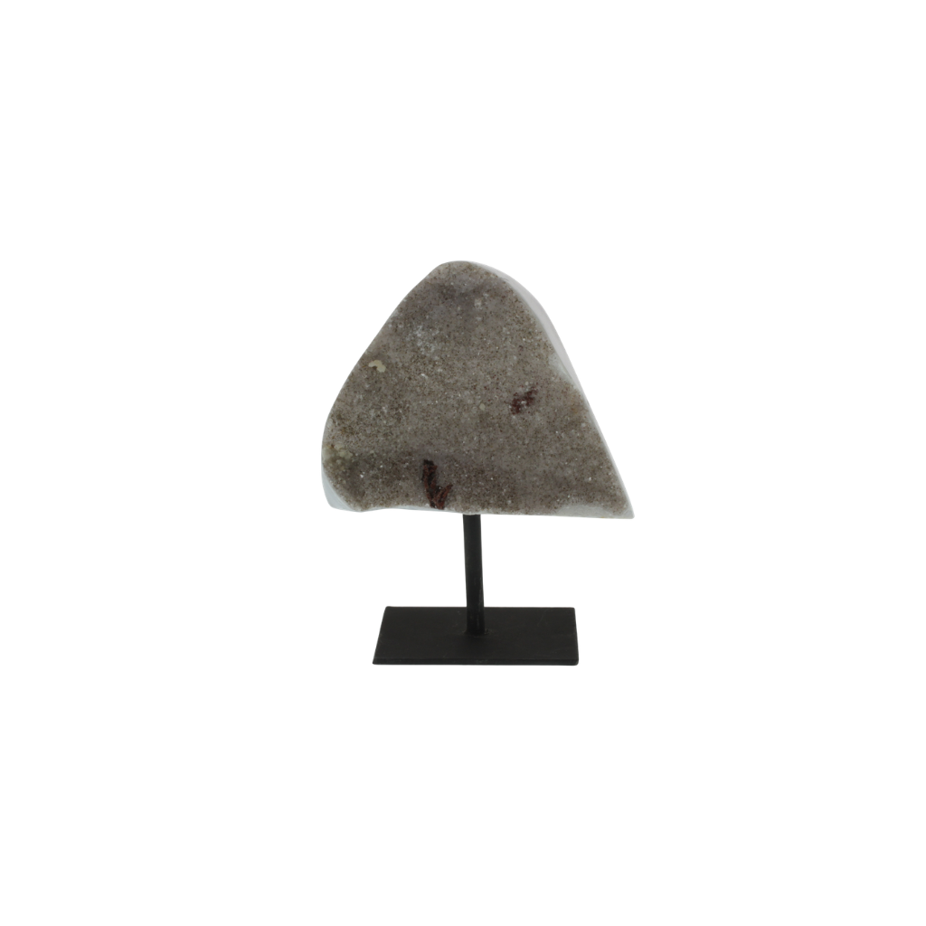 Agate Druzy Geode on Metal Stand (2.1kg)