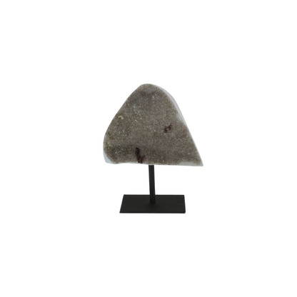 Agate Druzy Geode on Metal Stand (2.1kg)
