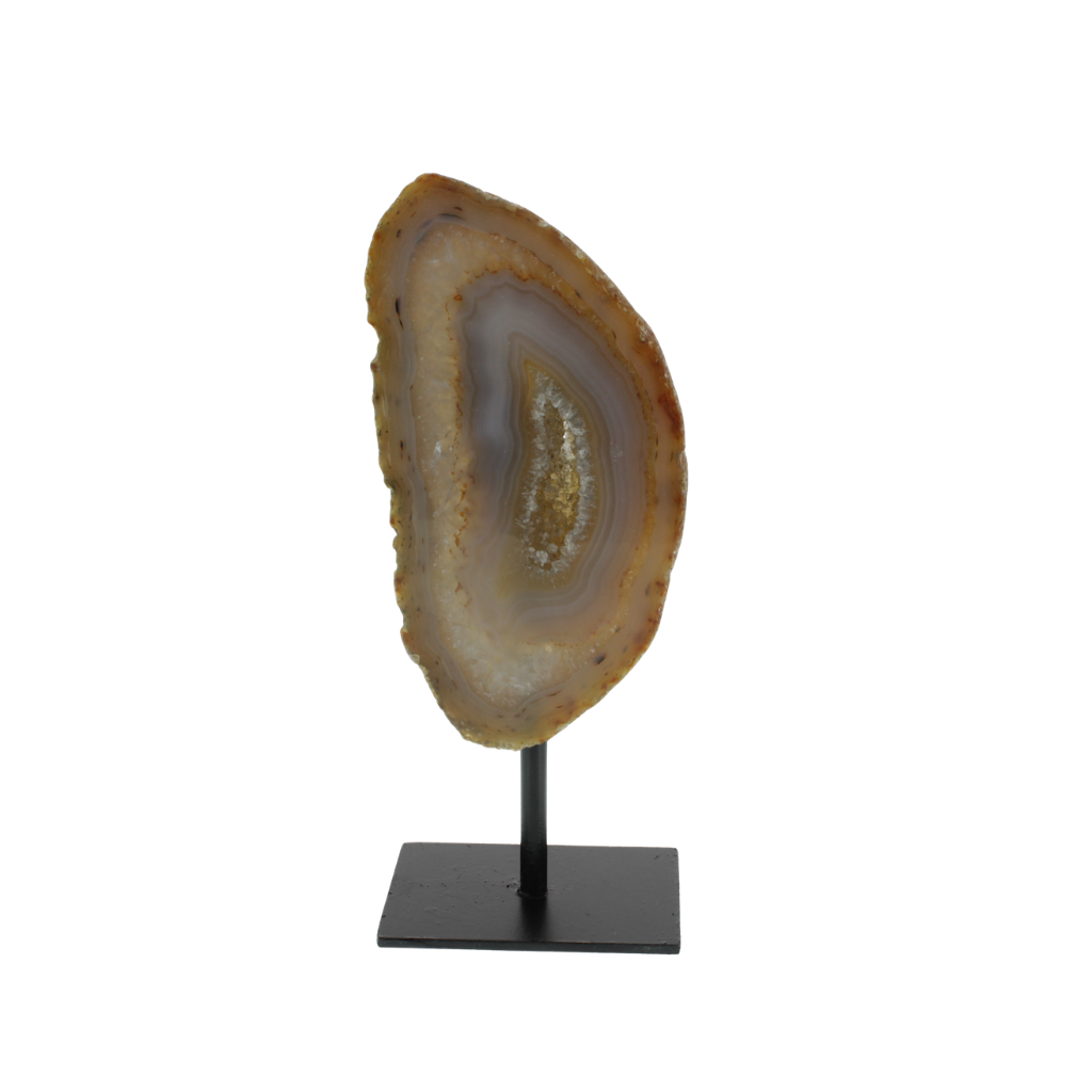 Agate Druzy Slabs On Metal Stand (2.16kg)