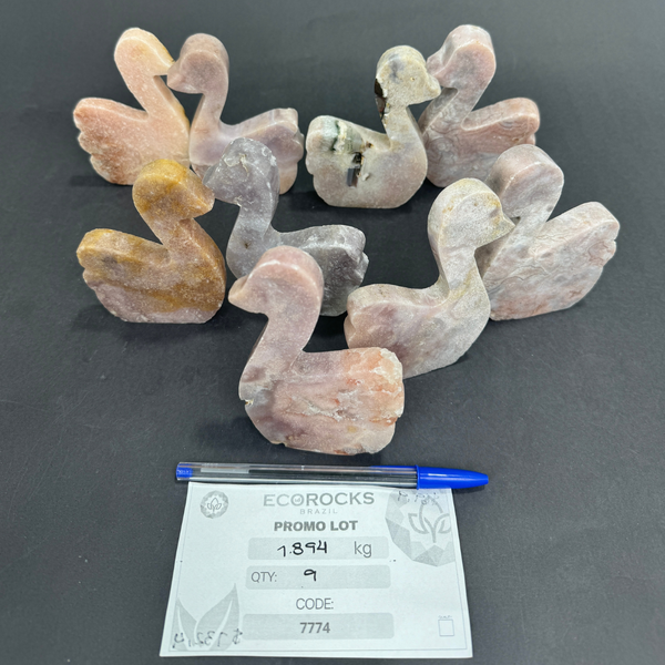 Pink Amethyst Swans (7774) - 1.89kg