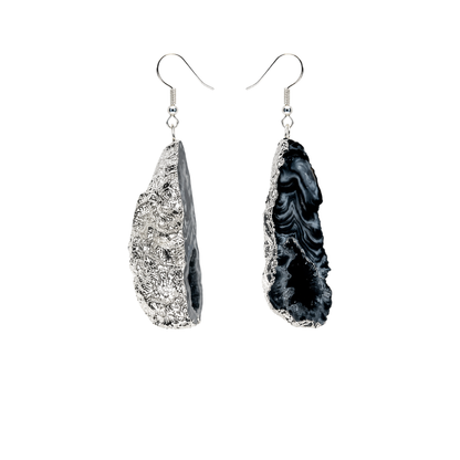 Agate Geode Plated Earring