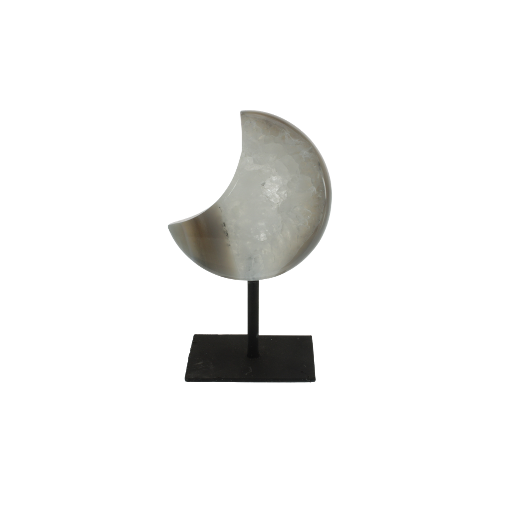 Agate Druzy Moons on Stands (1.52kg)