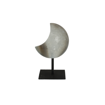 Agate Druzy Moons on Stands (1.52kg)