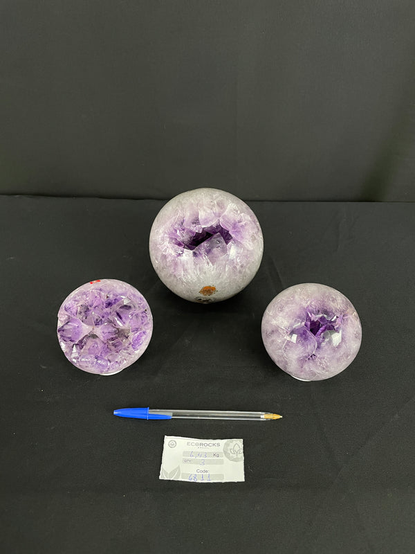 [PROMO LOT] Amethyst Druzy Spheres (6811) - 6,43 kg