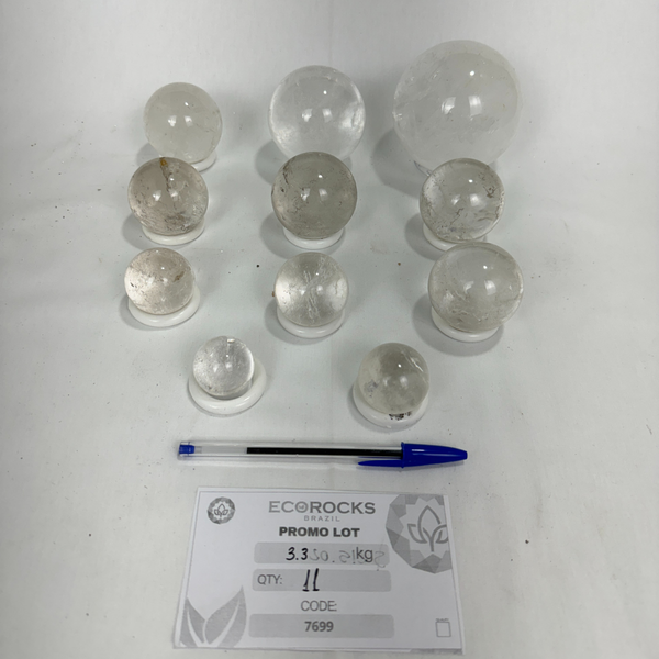 Clear Quartz Spheres (7699) - 3.3kg