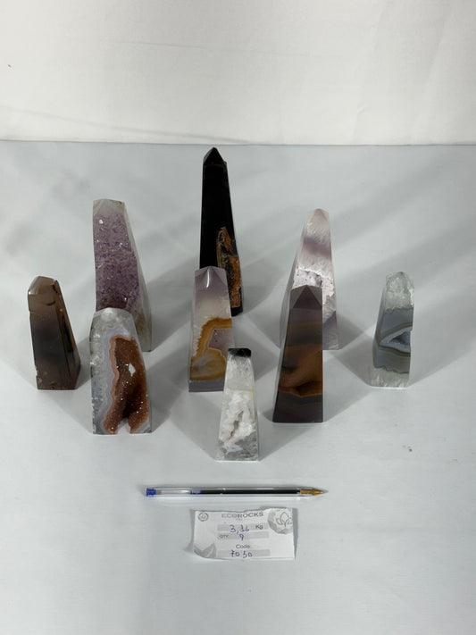 Agate Obelisks (7050) - 3,16 kg