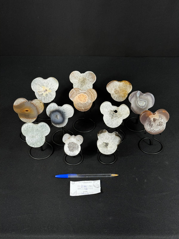 [PROMO LOT] Agate Druzy Mice On Stands (7109) - 2,9 kg