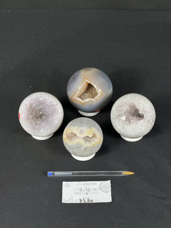 [PROMO LOT] Agate Druzy Spheres (7150) - 2,18 kg