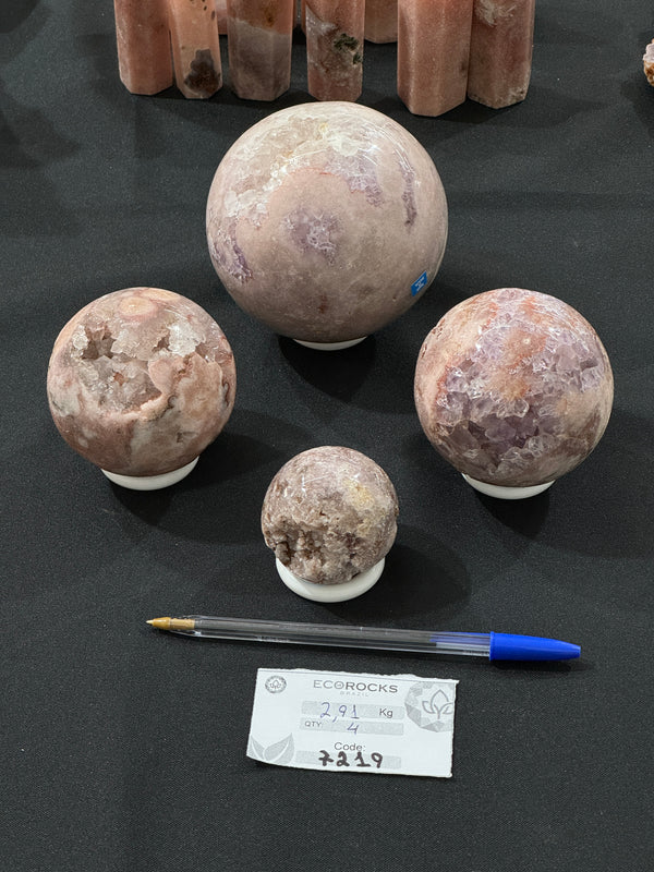 [PROMO LOT] Pink Amethyst Spheres - Extra Quality (7219) - 2,91 kg