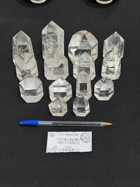 Mini Clear Quartz Polished Points (7285) - 1,78 kg