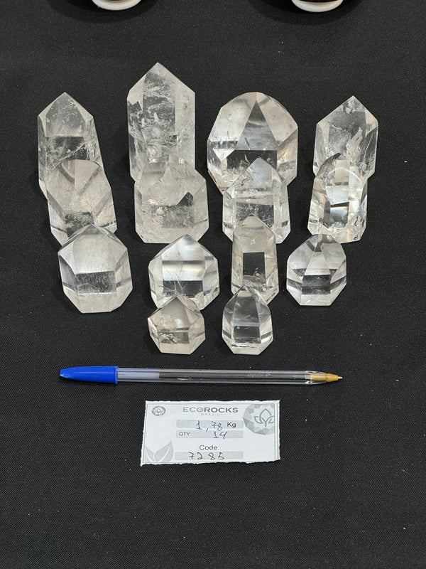 Mini Clear Quartz Polished Points (7285) - 1,78 kg