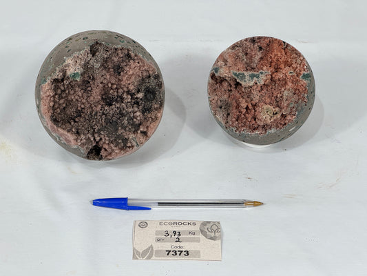 Pink Amethyst Druzy Spheres  (7373) - 3,93 kg