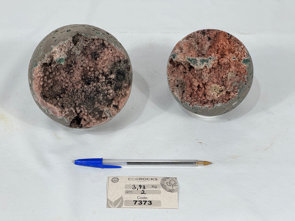 [PROMO LOT] Pink Amethyst Druzy Spheres  (7373) - 3,93 kg