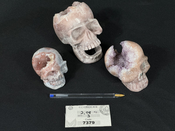[PROMO LOT] Pink Amethyst Skulls (7379) - 2.08 kg