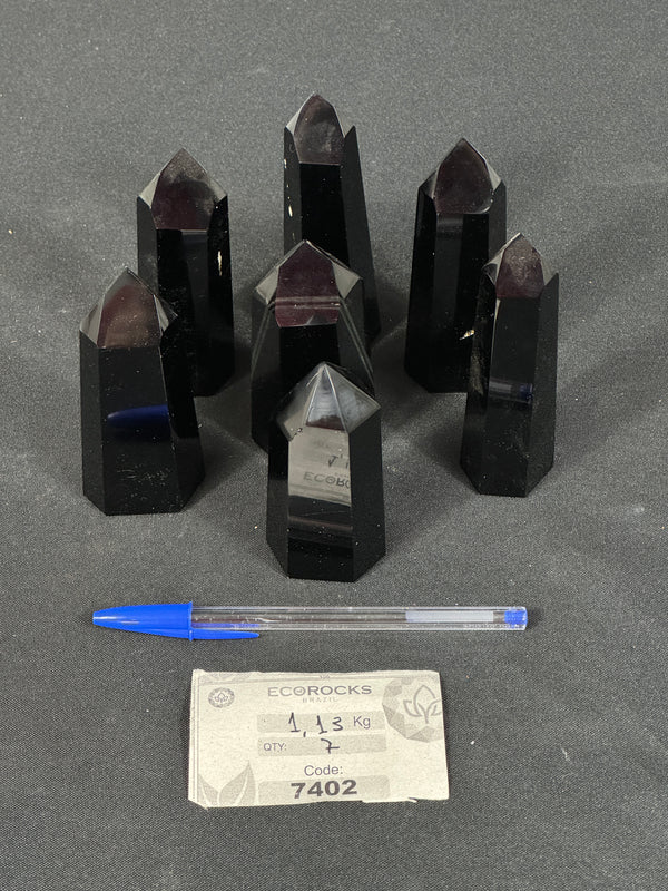 [PROMO LOT] Black Obsidian Polished Points (7402) - 1,13 kg