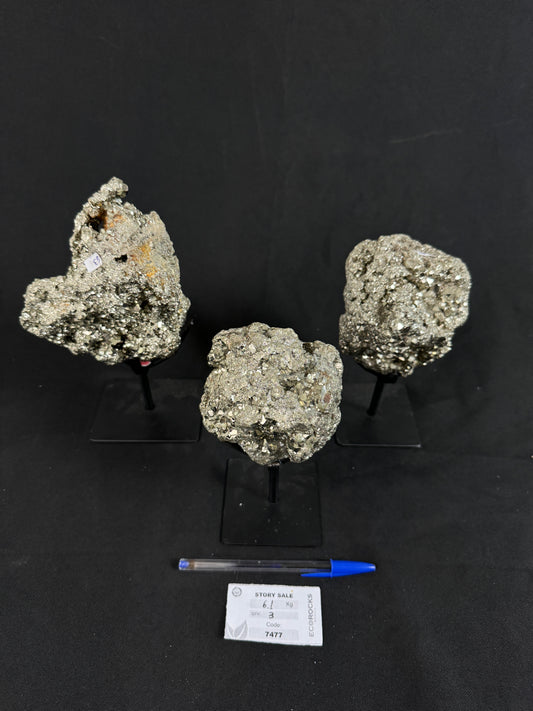 Pyrite Clusters On Metal Base (7477) - 6,1 kg