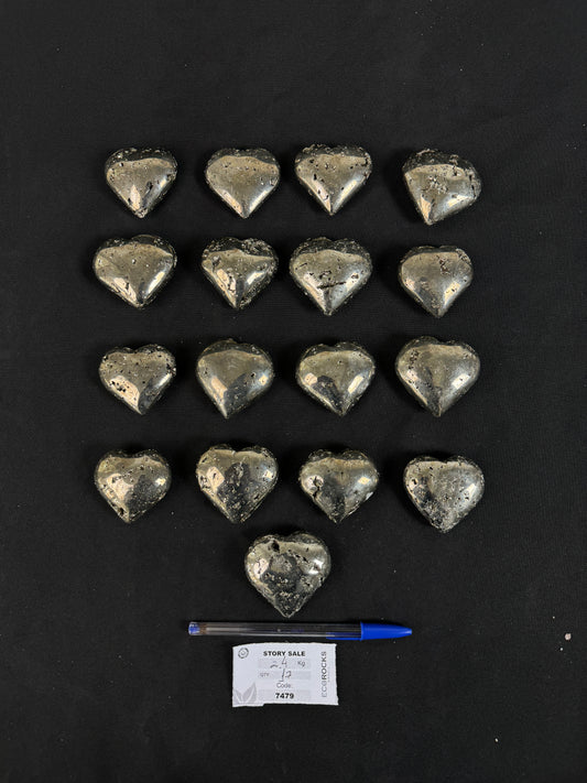 Pyrite Hearts  (7479) - 2,4 kg