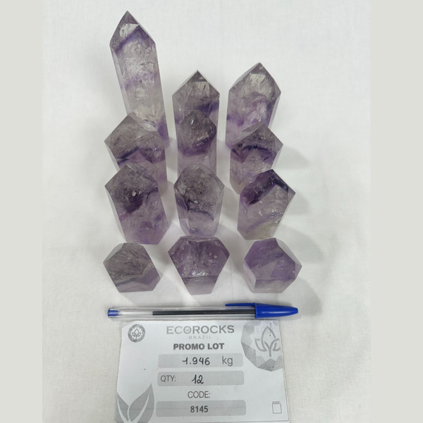 Phantom Amethyst Polished Points (8145) - 1.94kg