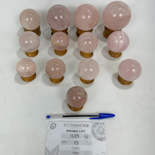 Rose Quartz Spheres (7563) - 4,35 kg