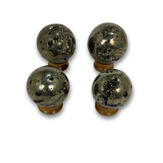 Pyrite Polished Spheres (7565) - 2 kg