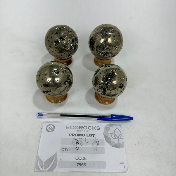 Pyrite Polished Spheres (7565) - 2 kg