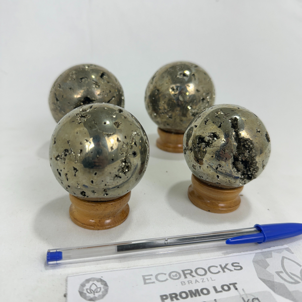 Pyrite Polished Spheres (7565) - 2 kg