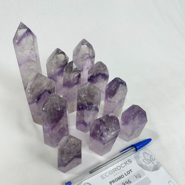 Phantom Amethyst Polished Points (8145) - 1.94kg