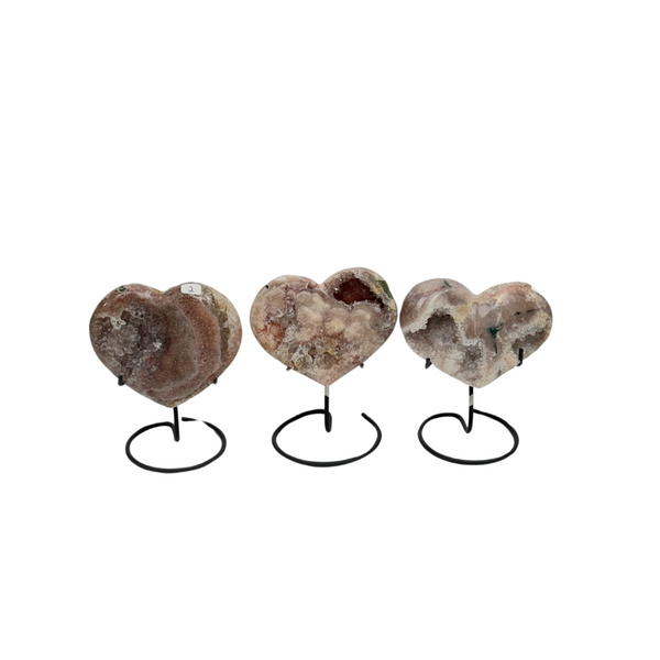 Pink Amethyst Hearts on Stands (8219) - 2.57 kg