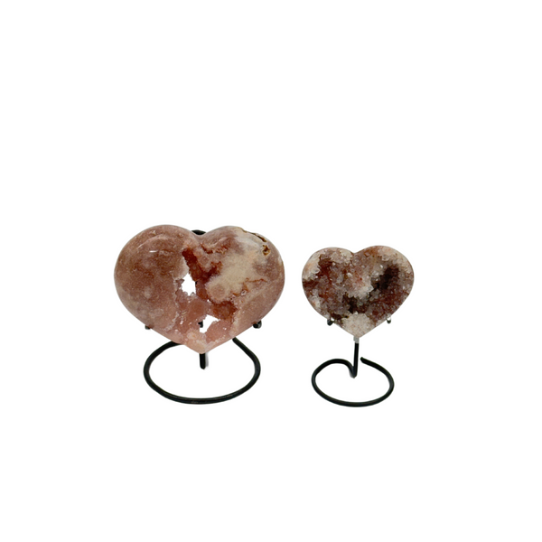 Pink Amethyst Hearts on Stands (8219) - 2.57 kg