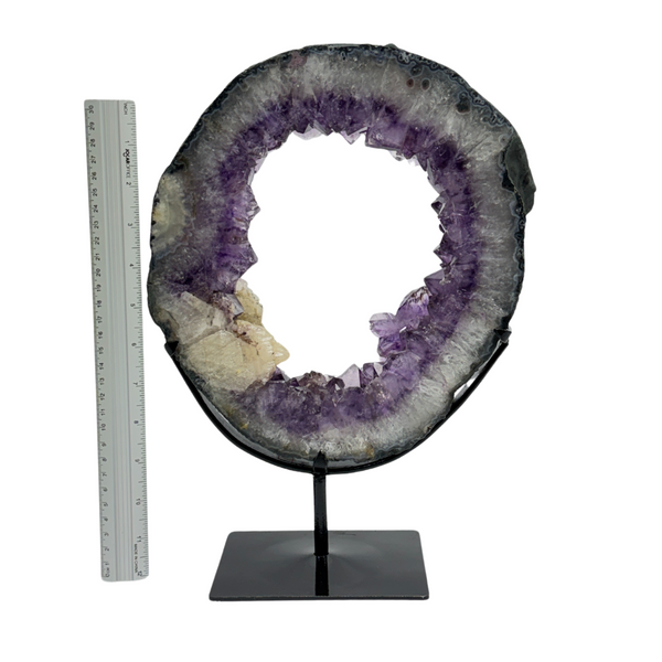 Amethyst Druzy Portal On Metal Stand (8586) - 3.82 kg