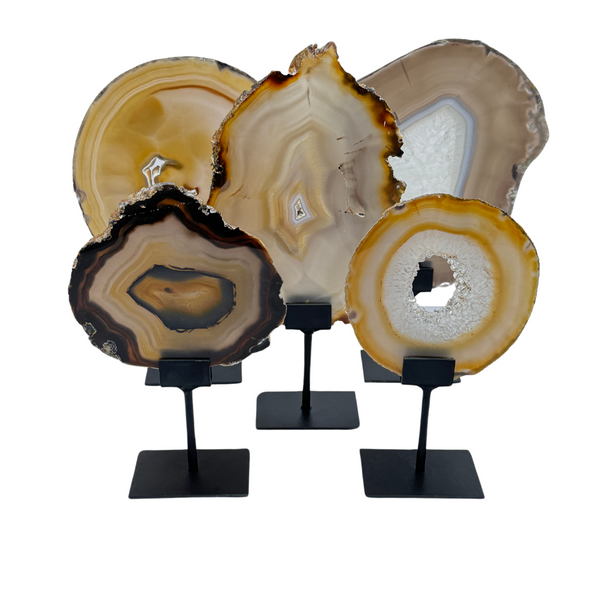 Agate Slice On Metal Stand (8588) - 2.77 kg