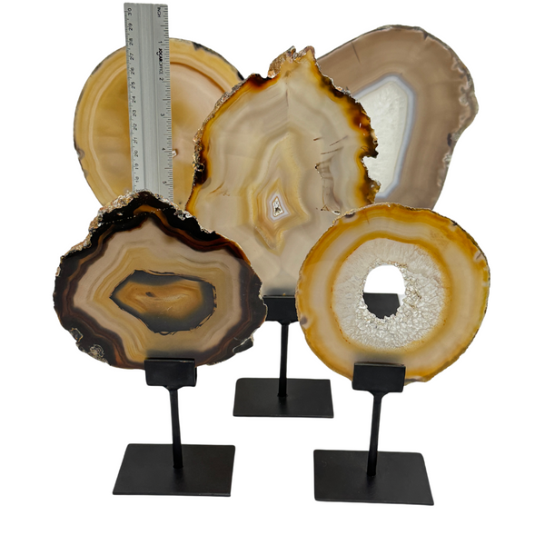 Agate Slice On Metal Stand (8588) - 2.77 kg