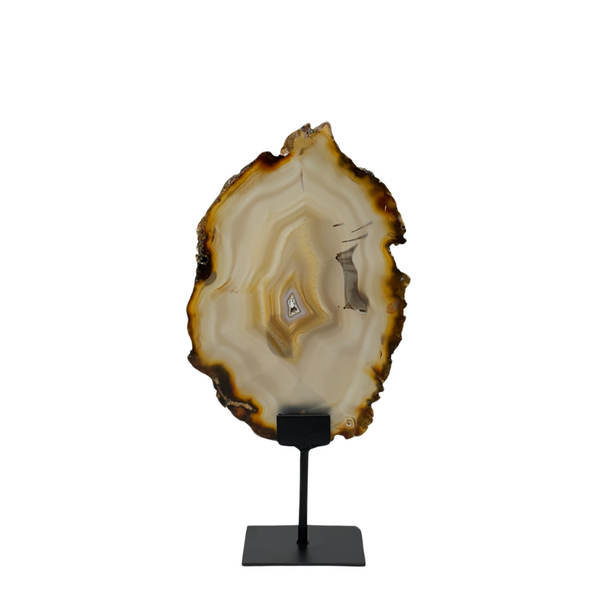 Agate Slice On Metal Stand (8588) - 2.77 kg