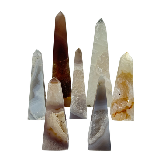 Agate Druzy Obelisks  (8598) - 3.35 kg