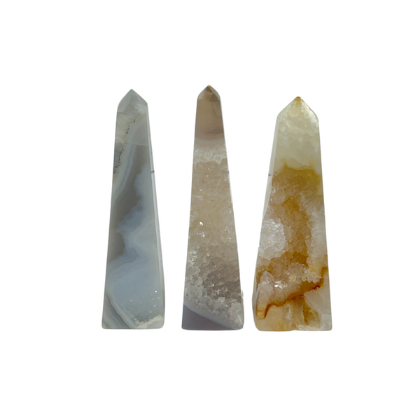 Agate Druzy Obelisks  (8598) - 3.35 kg