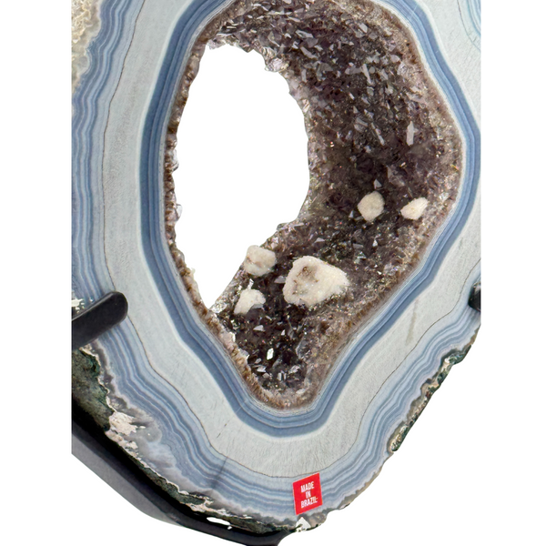 Agate Druzy With Calcite On Metal Base - Quality Special (8604) - 2.76 kg