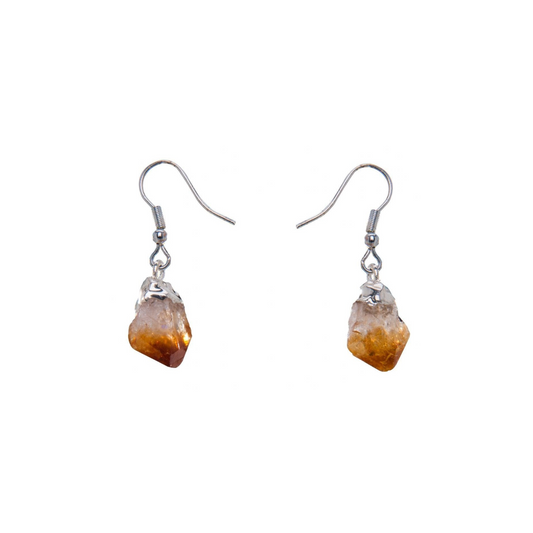 CITRINE POINT EARRING