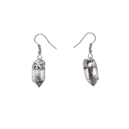 Raw Clear Quartz Point Earrings