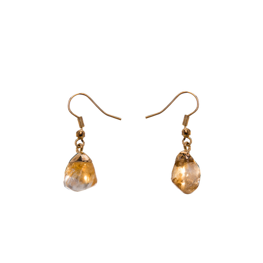 Citrine Tumbled Stone Earring