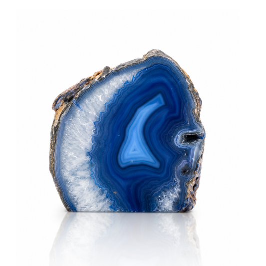 Blue Agate Candle Holder and Pen Holder (by pc)