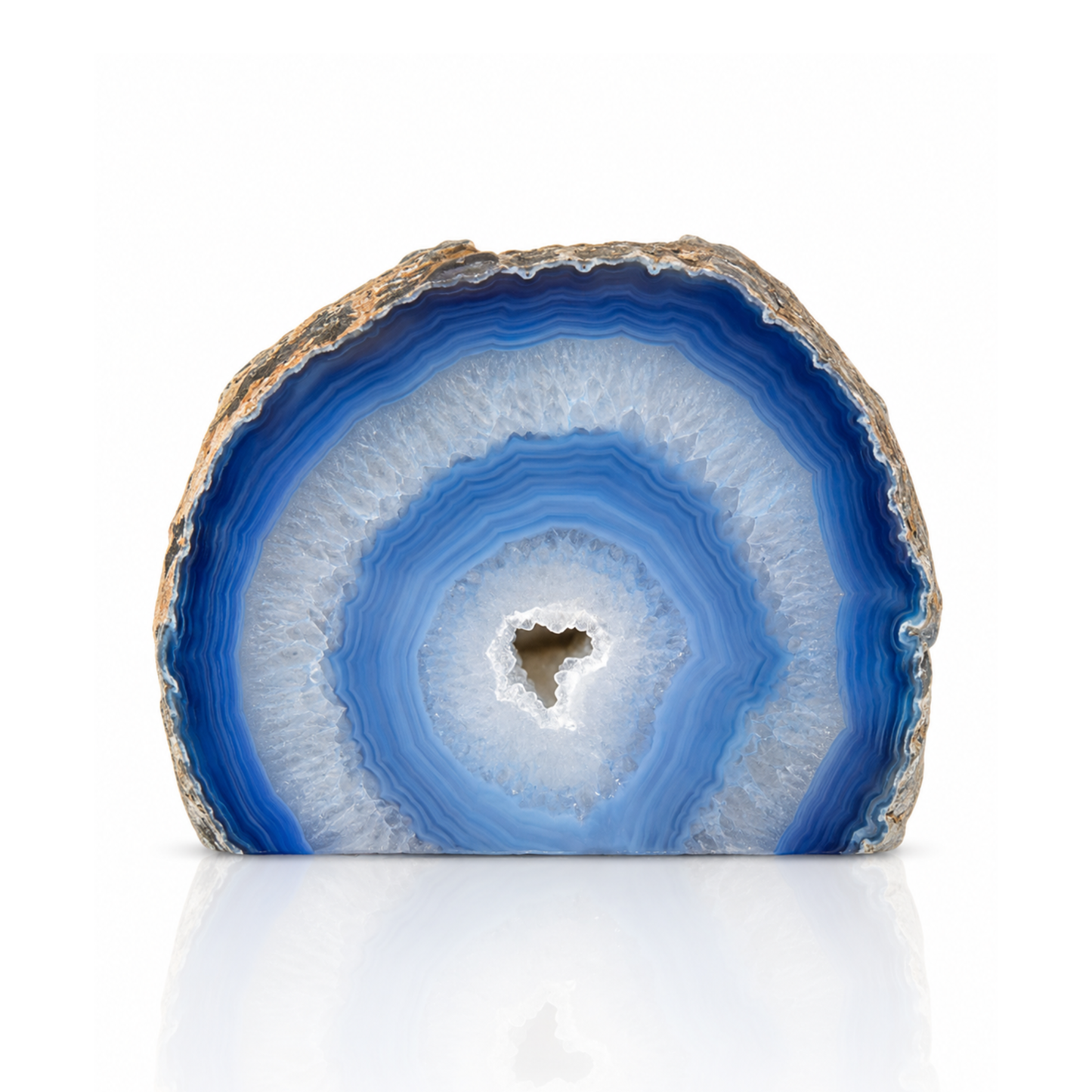 Blue Agate Candle Holder and Pen Holder (by pc)