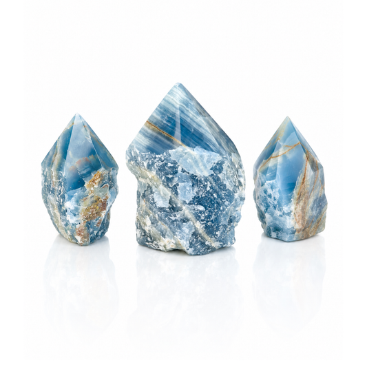 Blue Onyx Top Polished Points (by Kg)
