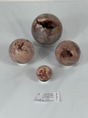 (C170) Pink Amethyst Spheres